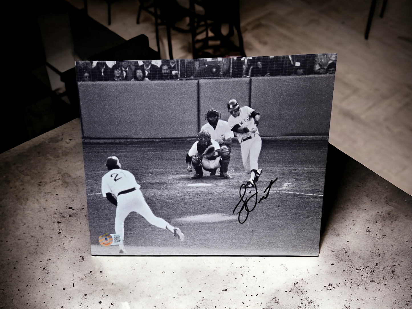 New York Yankees Bucky Dent Home Run Vs. Mike Torrez, Oct. 2, 1978 Autographed 8x10 Photo