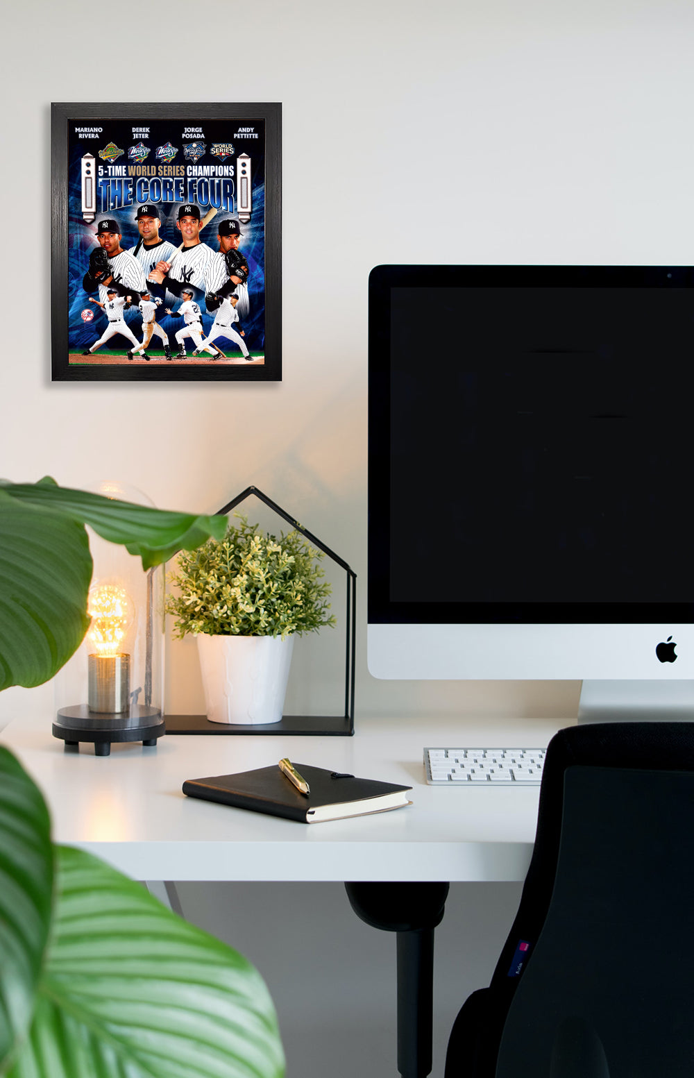 The Core 4 of New York A Framed 8x10 Photo of the New York Yankees Derek Jeter, Mariano Rivera, Andy Pettitte, and Jorge Posada