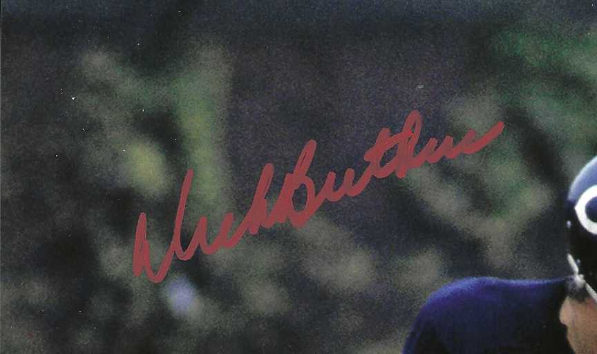 Chicago Bears Dick Butkus Hall Of Fame Linebacker Autographed 8x10 Action Photo Picture