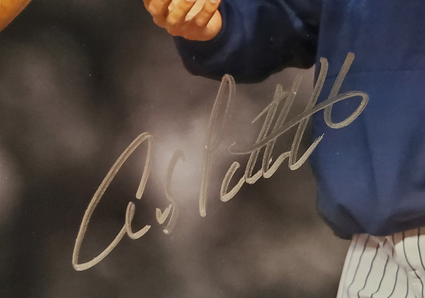 Mariano Rivera New York Yankees Hall Of Fame Pitcher Is Relieved By Derek Jeter, and Andy Pettitte 11x14 Photo Autographed By Mariano Rivera & Andy Pettitte