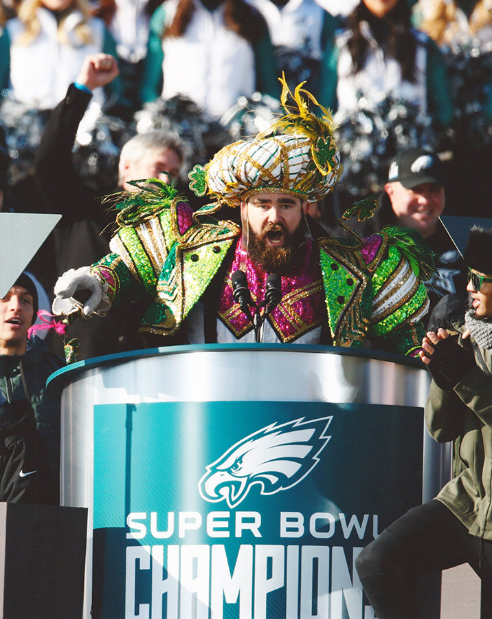 Jason Kelce - Philadelphia Eagles (Super Bowl 52 Parade) Sticker for Sale  by durantula28