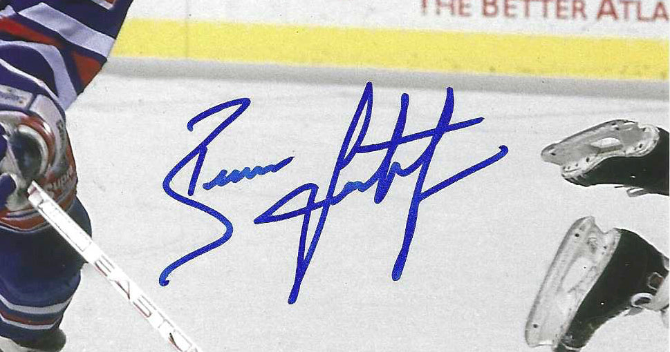 New York Rangers Brain Leetch Autographed Action 8x10 Photo Picture - Valentines Day, Birthday, Fathers Day, Or Christmas Gifts For Men, Dad, And Husband