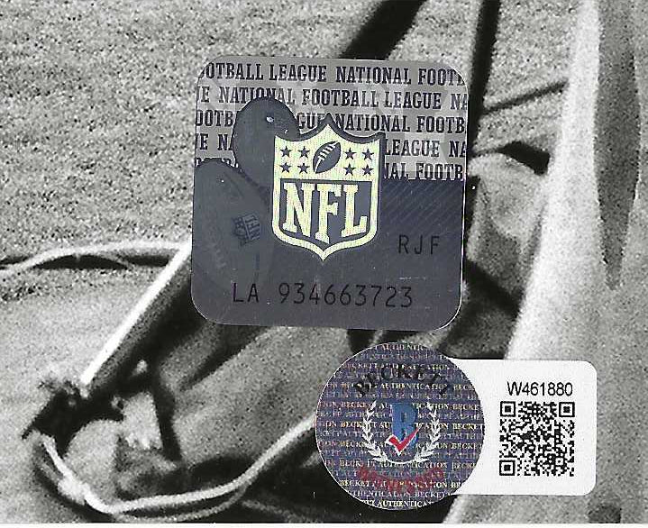 Pittsburgh Steelers Rocky Bleier Scores a Touch Down During S. B. XII In 1979 Authentic Autograph With "4 Time S.B. Champs" Inscription 8x10 Photo, Picture