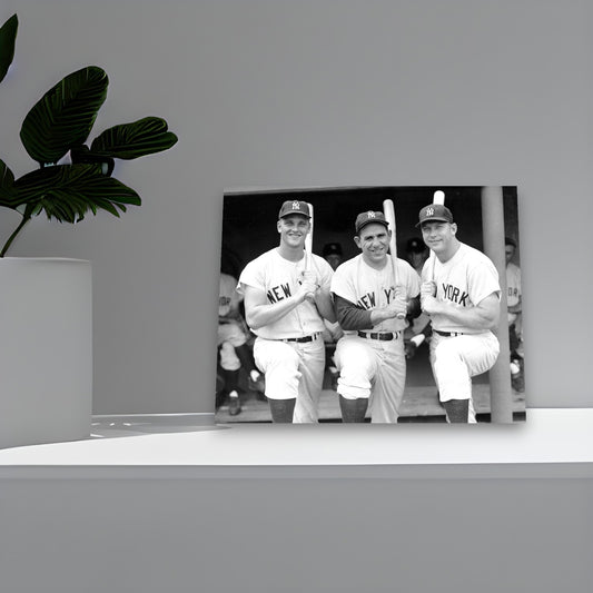 New York Yankees Roger Maris, Yogi Berra, And Mickey Mantle together in 1961. 8x10 Photo Poster