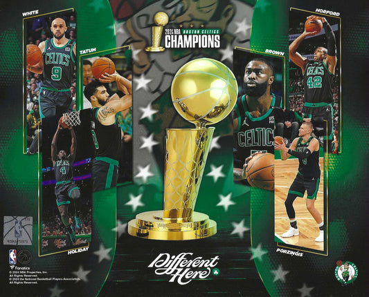 Boston Celtics NBA 2024 Champions Photo Collage 8x10 Photo Poster