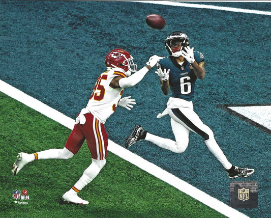 Philadelphia Eagles DeVonta Smith 46 Yard Touchdown Catch During S.B. 49 8x10 Photo Poster. - Valentines Day, Birthday, Fathers Day, Or Christmas Gifts For Men, Dad, And Husband