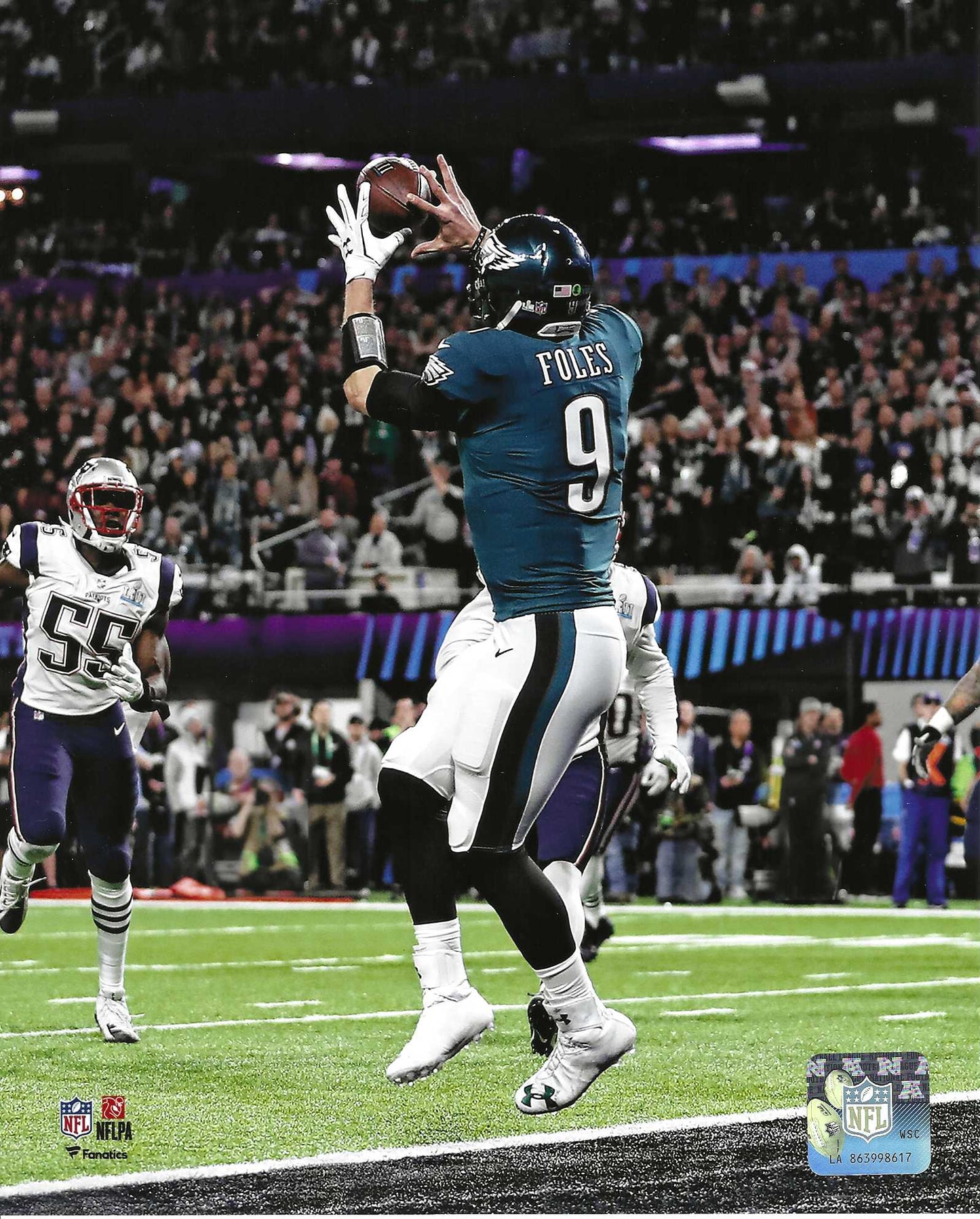 Philadelphia Eagles Nick Foles Scores a Touchdown On The "Philly Special" During Super Bowl 52. 8x10 Spotlight Photo Picture