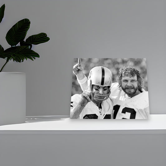 The Oakland Raiders Fred Biletnikoff  and Ken Stabler Together 8x10 Photograph