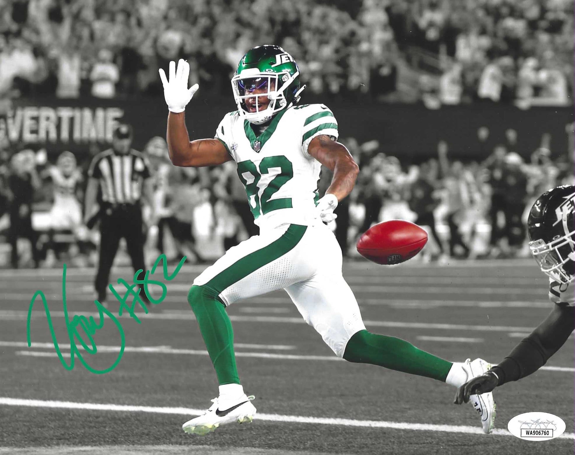 New York Jets Xavier Gipson Game Winning Touchdown On 9/11/2023 Autographed 8x10 Photo Picture
