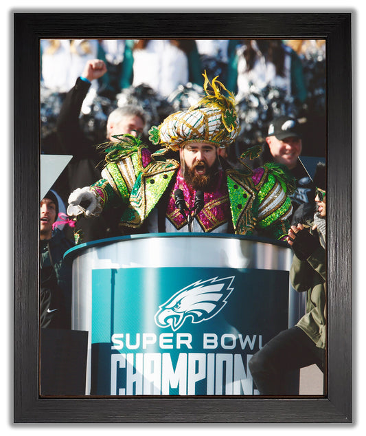 Philadelphia Eagles Jason Kelce Super Bowl Celebration Framed 8x10 Photo Picture