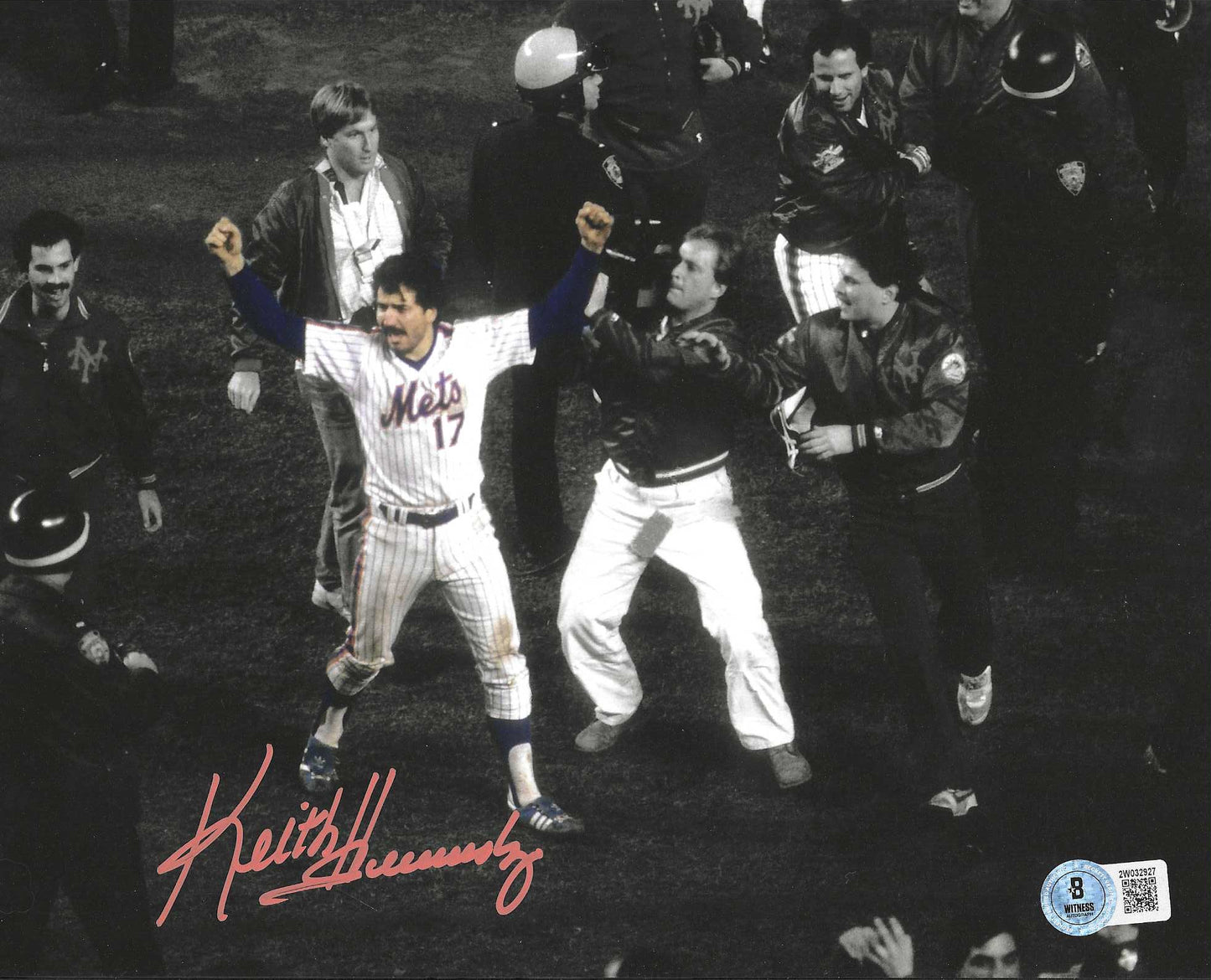 New York Mets Keith Hernandez Moments after Winning the 1986 World Series Autographed 8x10 Photo Picture