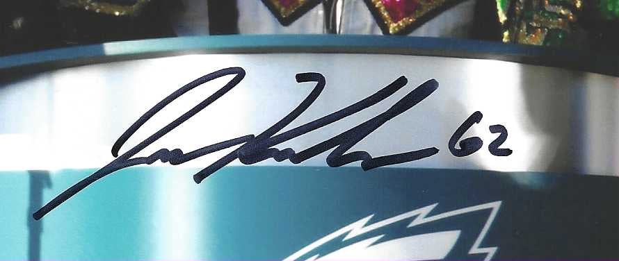 Philadelphia Eagles Jason Kelce Super Bowl Celebration Autographed 8x10 Photo Picture