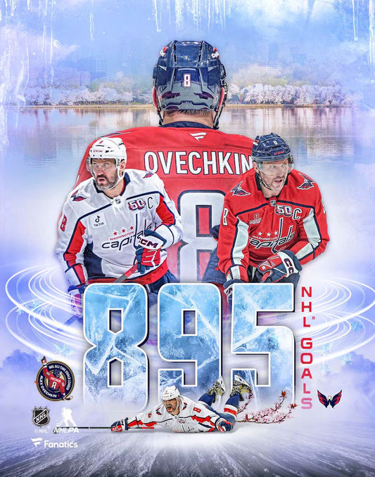 Alexander Ovechkin Scores Historic Goal Number 895! 8x10 Collage Photo Poster