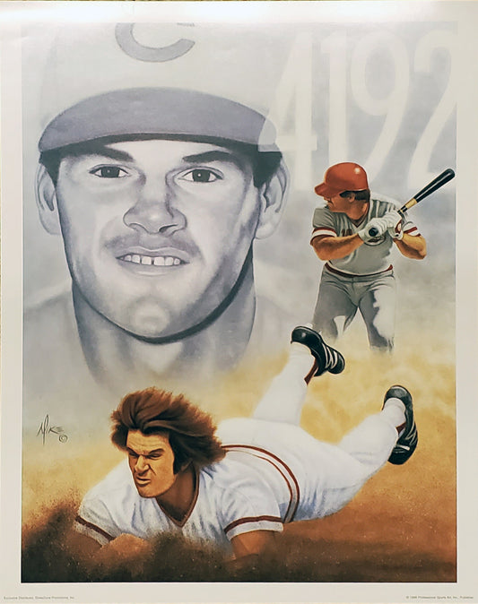 Cincinnati Reds legend Pete Rose - Charlie Hustle 16.5 x 21.5 Poster Collage