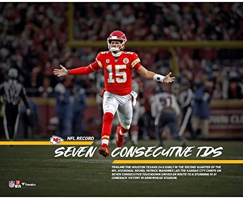 Kansas City Chiefs Patrick Mahomes "7 Consecutive Touchdown Drives" 8x10 Photo