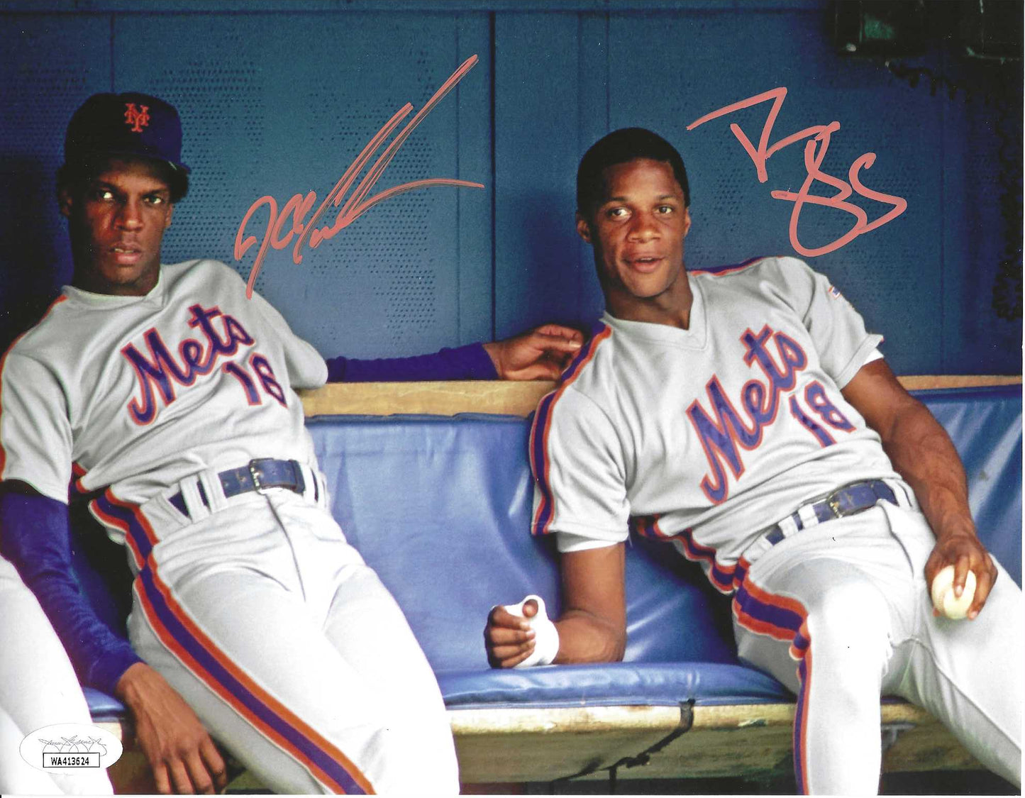 New York Mets Dwight (Doc) Gooden & Darryl Strawberry Autographed 8x10 Photo