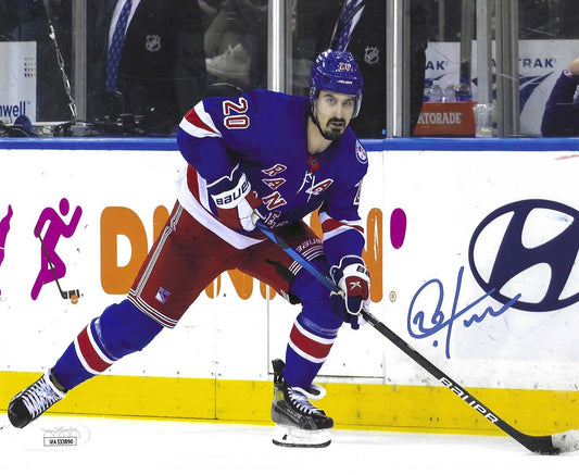 New York Rangers Chris Krieder Aurographed 8x10 Action Photo