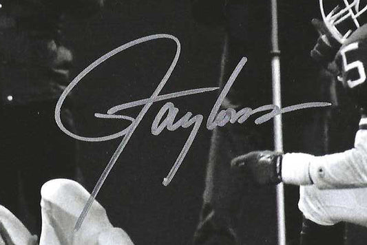 New York Giants Lawrence Taylor Autographed 8x10 Photo Of The Sack Of Randall Cunningham