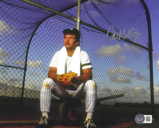 New York Yankees Don Mattingly "Donnie Baseball" Taking a Break Autographed 8x10 Photo Picture Becketts Certified