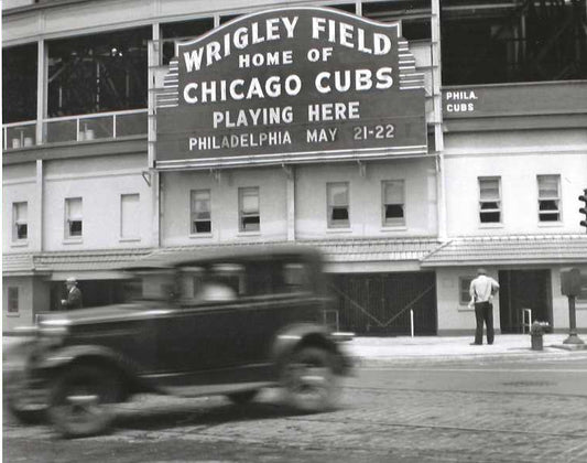 Chicago Cubs Outside Wrigley Field in 1930 8x10 Photo Picture