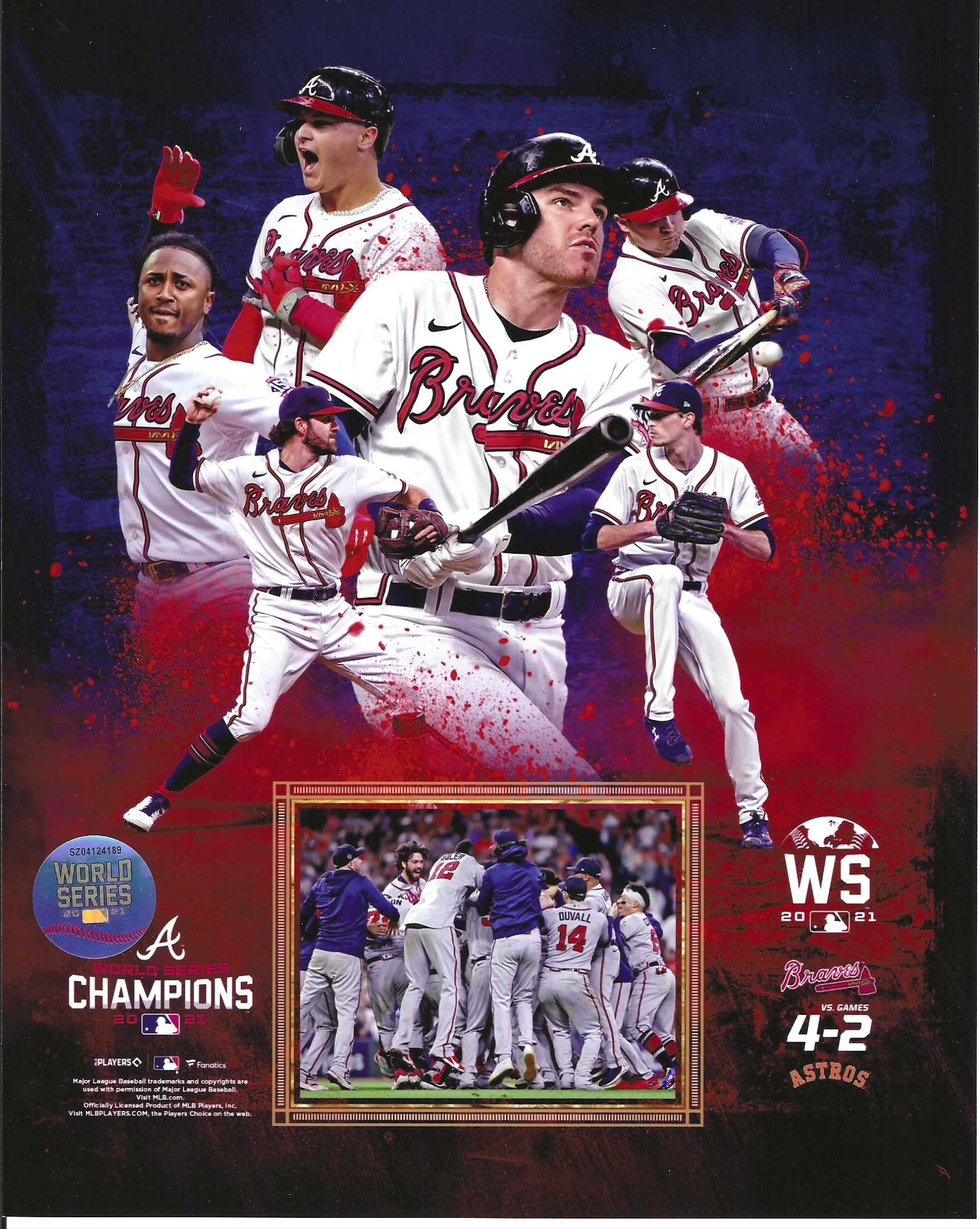 The Atlanta Braves World Series Championship Collage 8x10 Photo Picture
