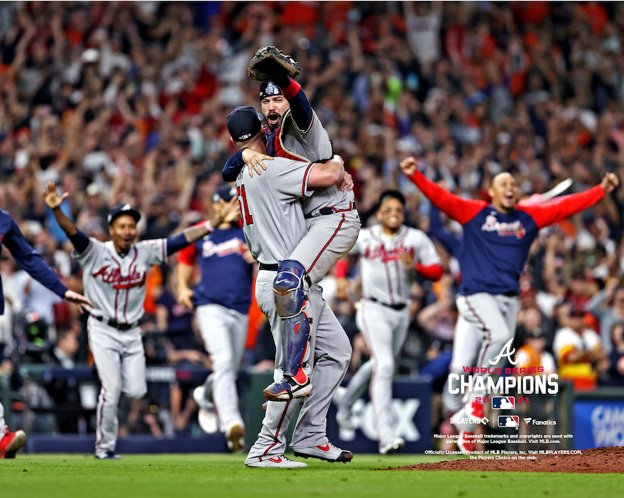 Atlanta Braves World Series Championship "The Last Out" 8x10 Photo Pictur