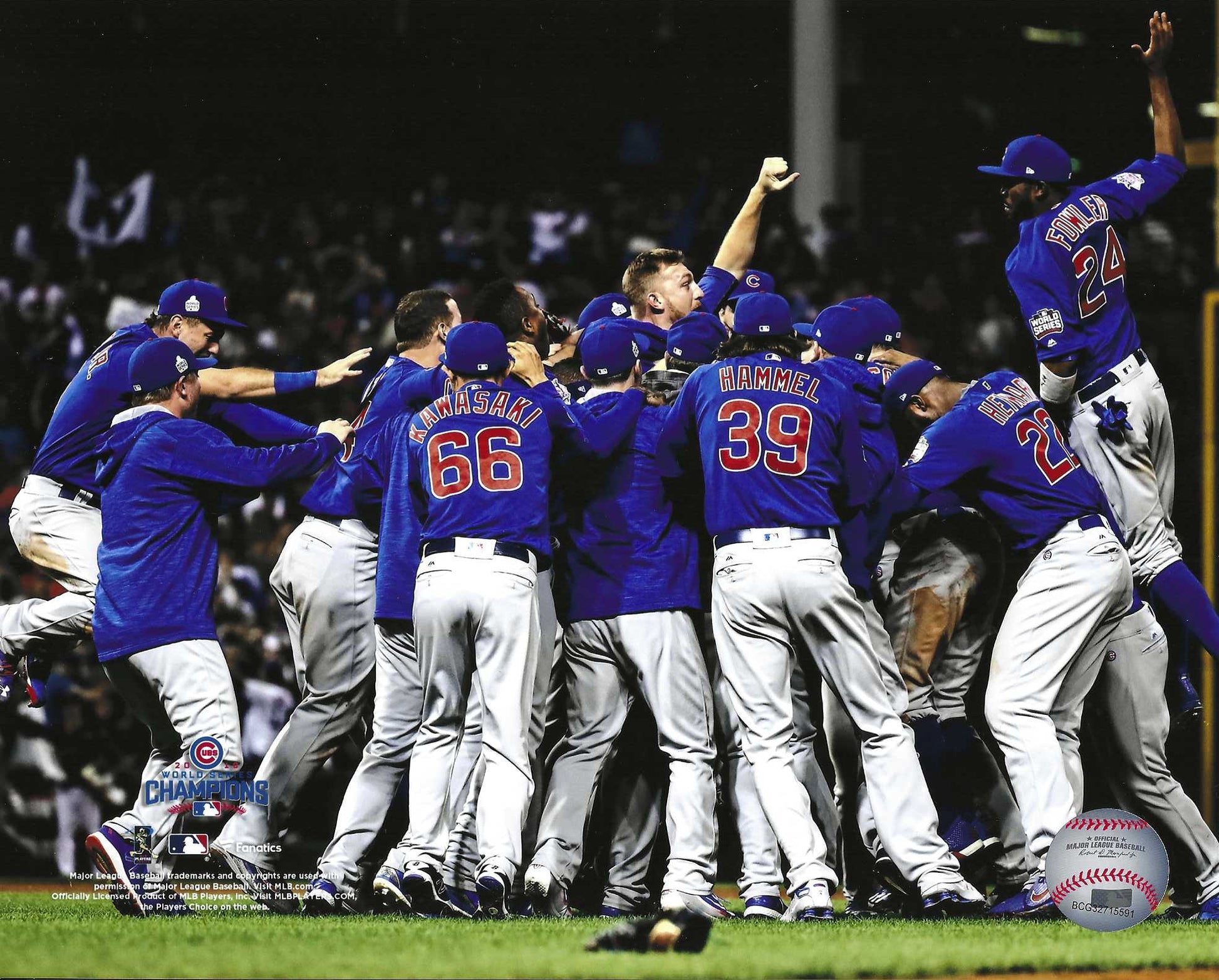 Chicago Cubs World Series Celebration On The Mound 8x10 Photo Picture.