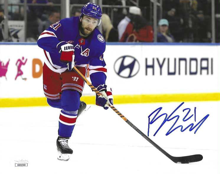 New York Rangers Barclay Goodrow During The 2022 Stanley Cup Play Offs Autographed 8x10 Photo Picture
