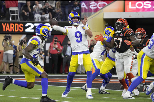 Los Angeles Rams Matt Stafford S. B. LVI Champion 8x10 Action Photo Picture