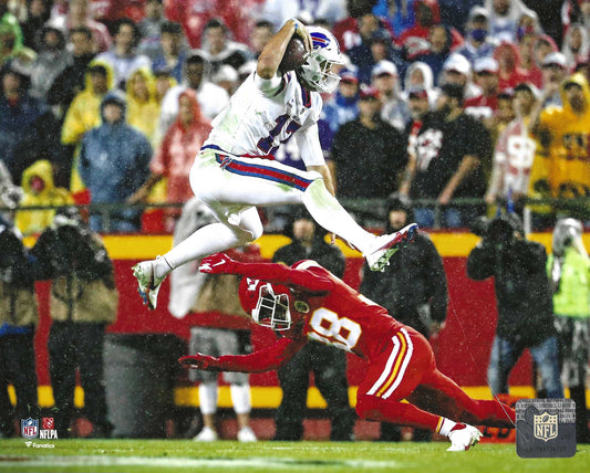 Buffalo Bills Josh Allen Hurdles Over The Defense, 8x10 Action Photo