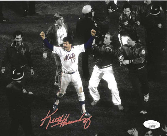 New York Mets Keith Hernandez Moments after Winning the 1986 World Series Autographed 8x10 Photo Picture