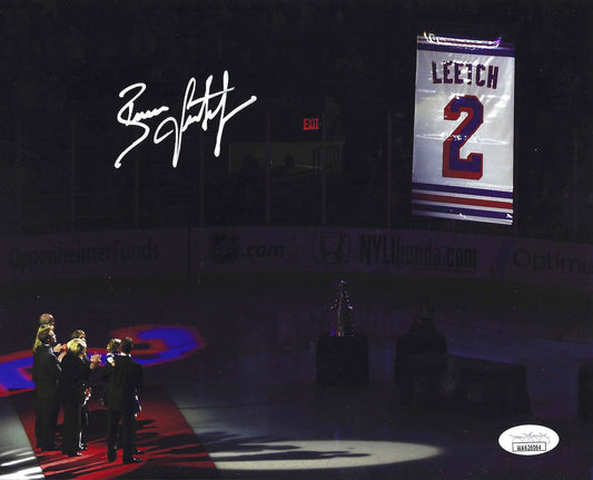 New York Rangers Brian Leetch Jersey Retirement Ceremony, Autographed 8x10 photo picture