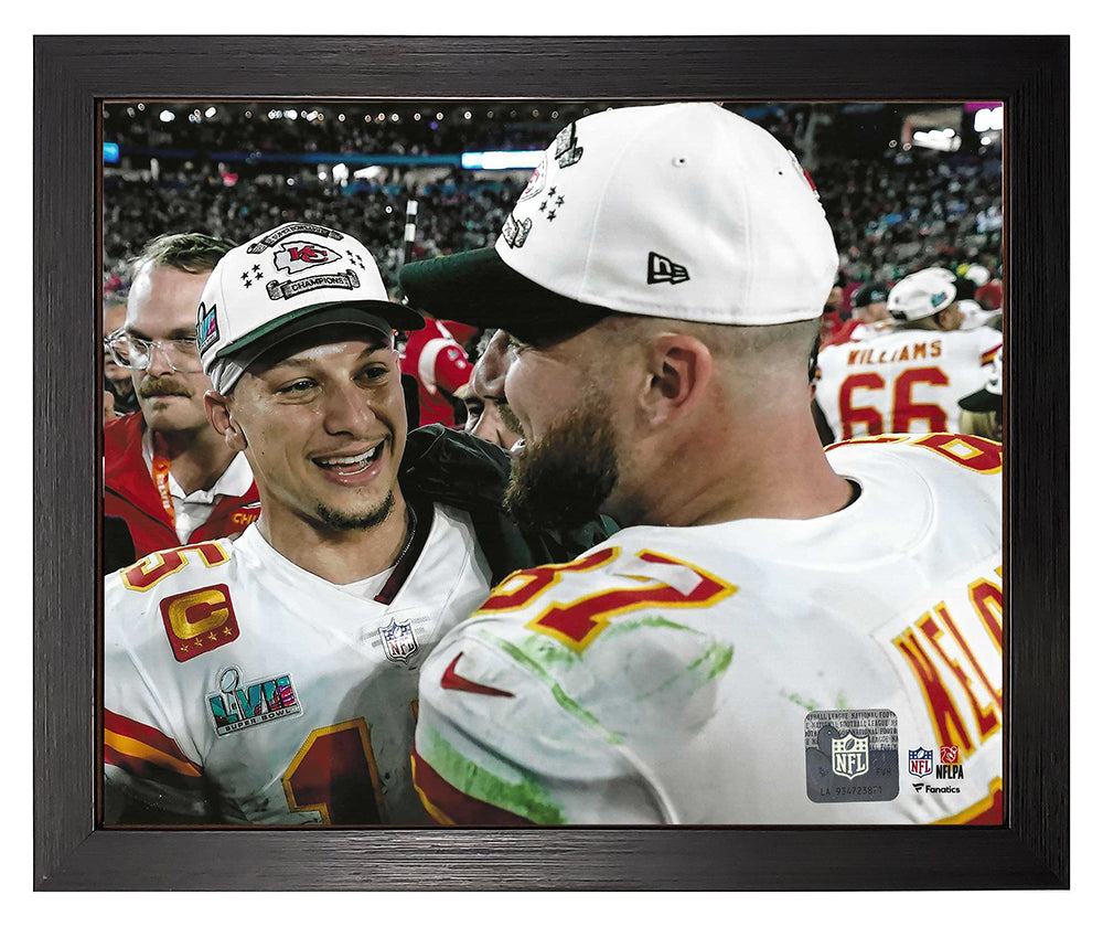 Kansas City Chiefs Patrick Mahomes And Travis Kelce Celebrate Their Second S. B. Victory Framed 8x10 Photo Picture