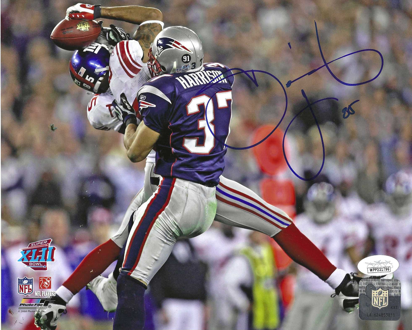 New York Giants David Tyree Autographed 8x10  Photo Of The Helmet Catch.