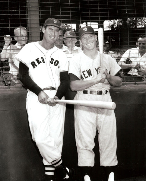 New York Yankees Mickey Mantle & Boston Red Sox Ted Williams Together in 1956.
